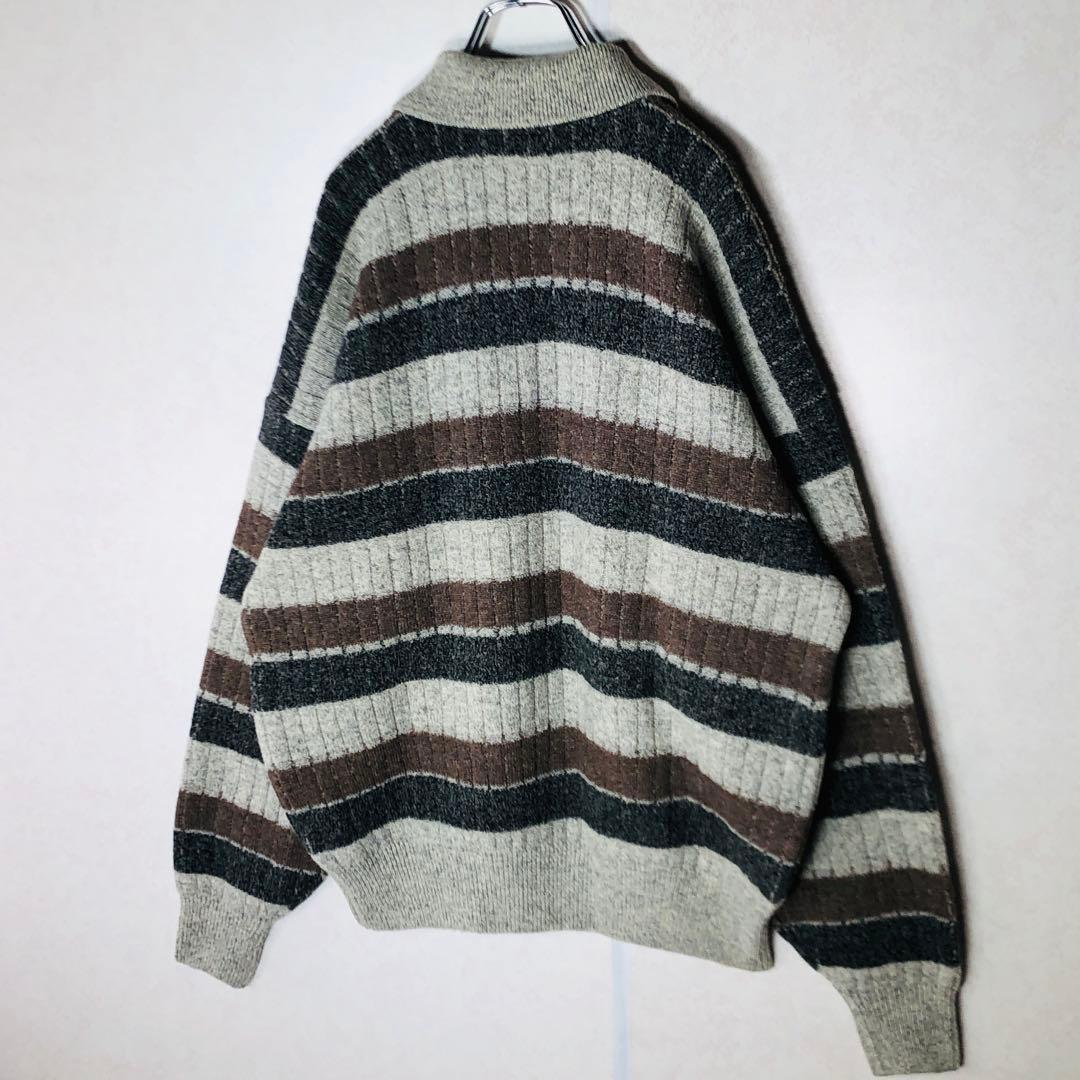 【新品 タグ付き】ラコステ ポロニット ウールニット ボーダー Lサイズ