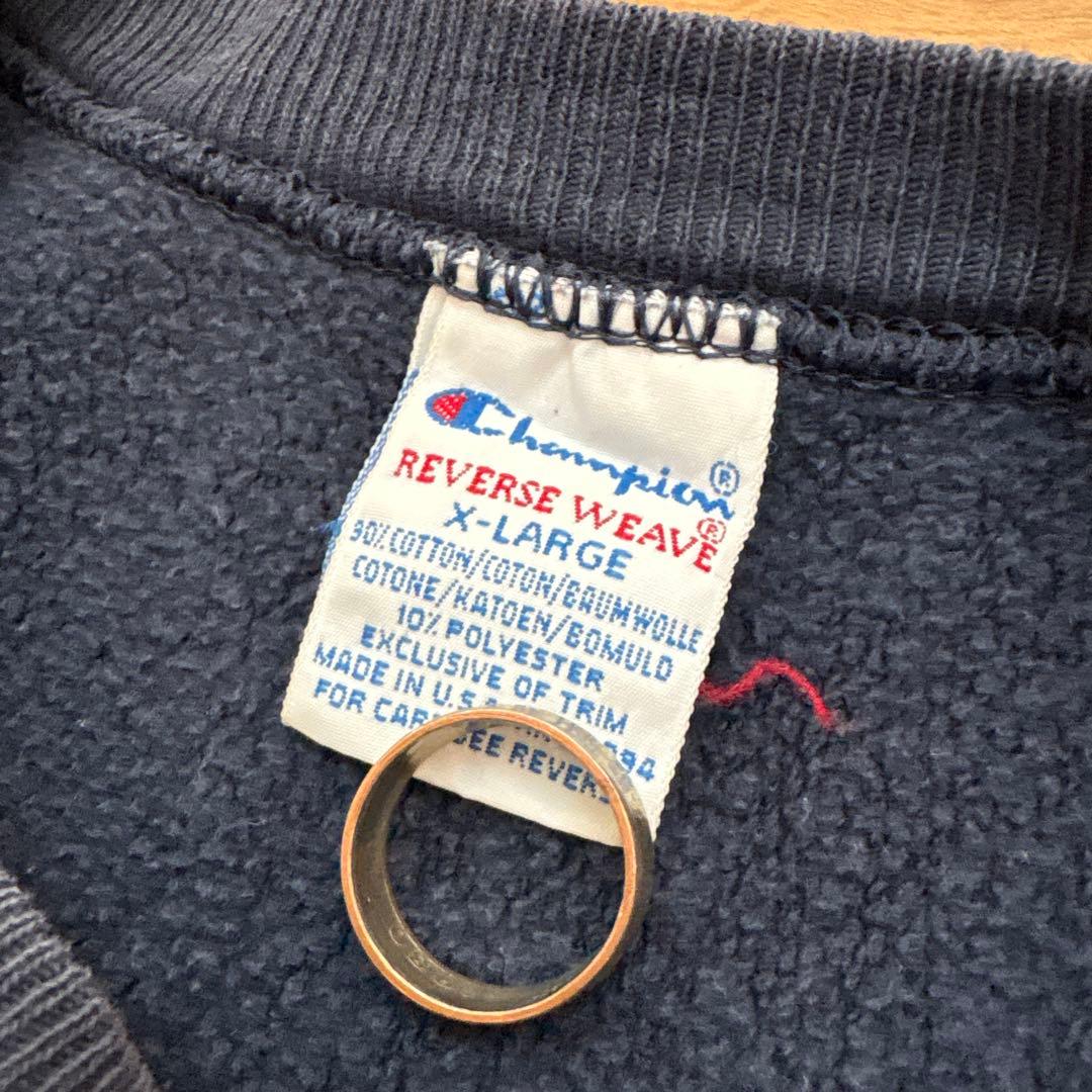 し*お様 90s チャンピオン　リバースウィーブ　XL ネイビー