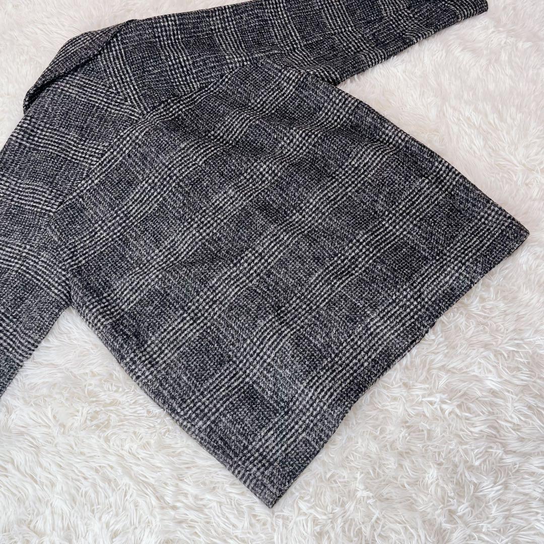 【極美品】Spick & Span Wスライバーチェックハーフコート　36
