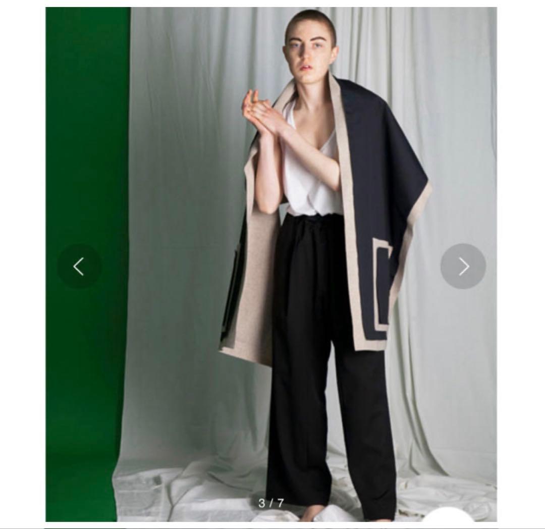 mybeautifullandlet 異素材切替ビッグストール変形ケープ