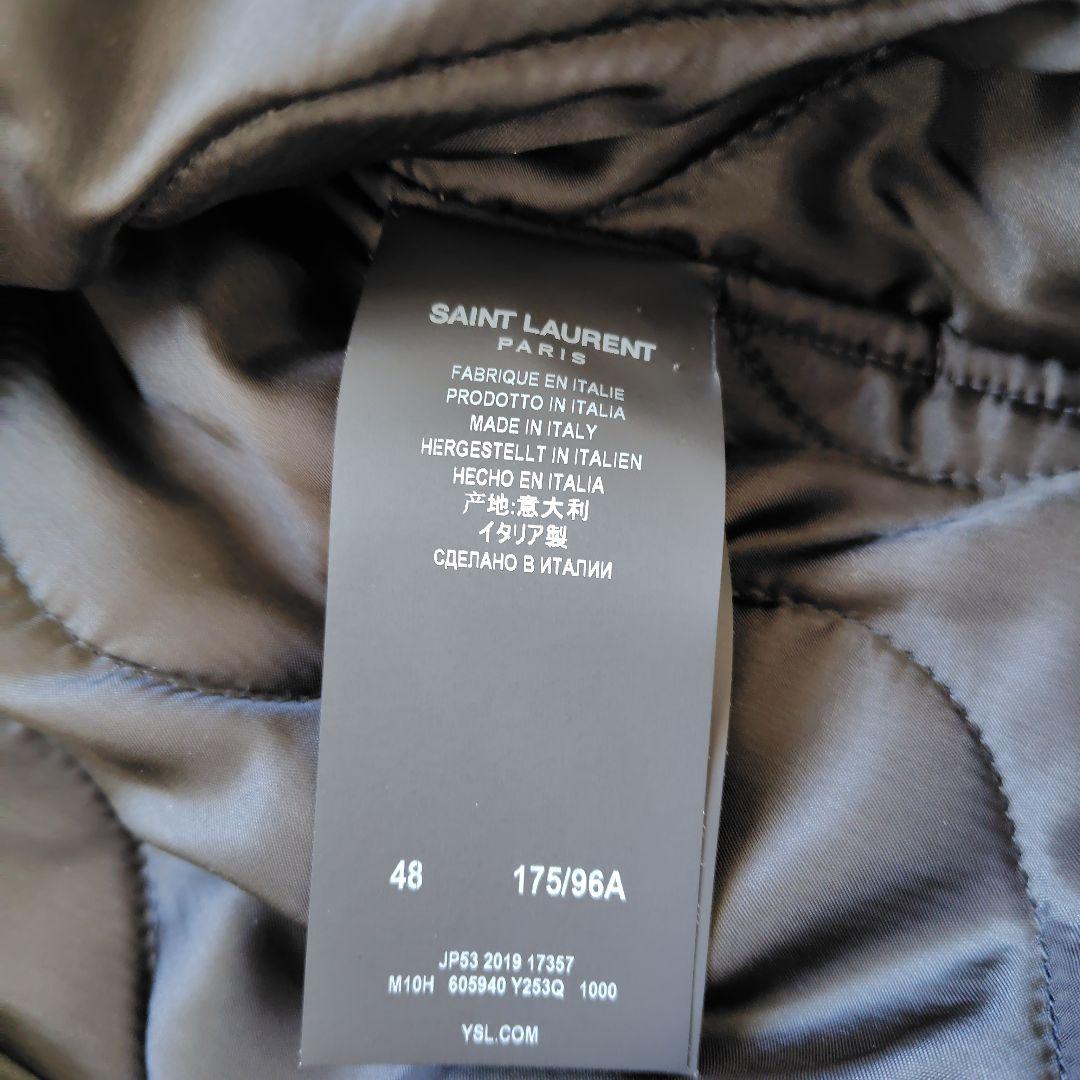 ユ*ー様 SAINT LAURENT PARIS 黒 モッズコートケリング