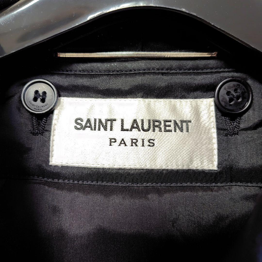 ユ*ー様 SAINT LAURENT PARIS 黒 モッズコートケリング