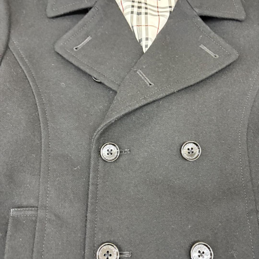 A9.BURBERRY BLACK LABEL ウール Pコート ブラック L