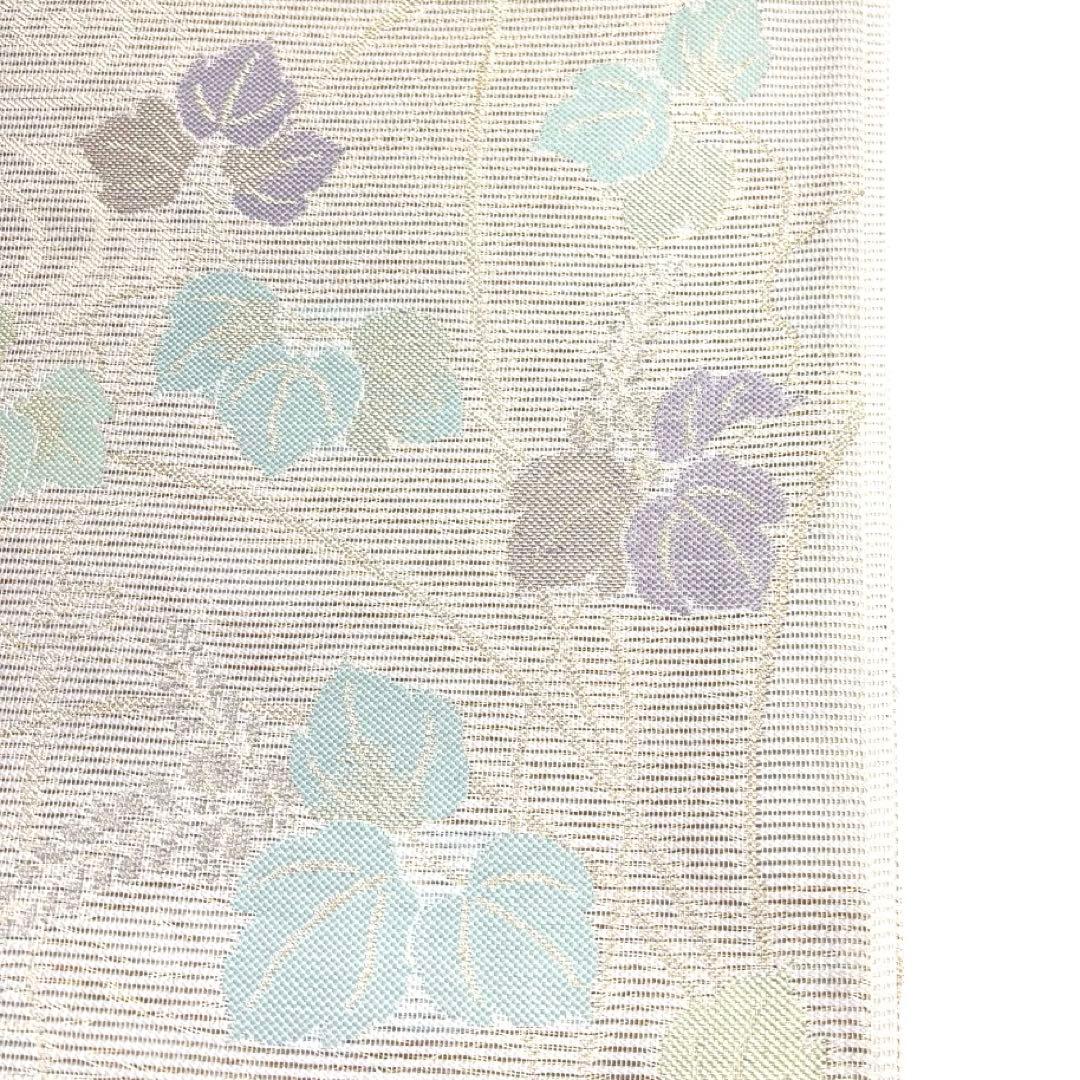 袋帯　夏用　絽　リーフ　観世水　夏着物　着物　042a d