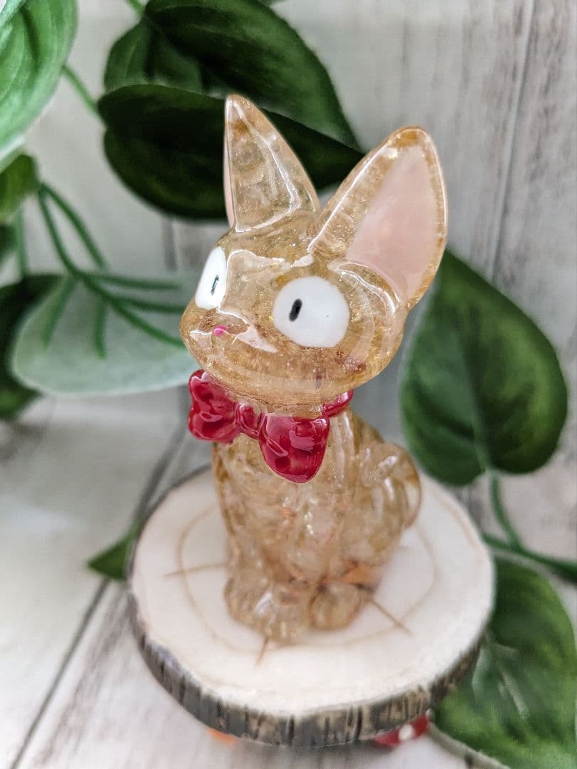 【琥珀】エンジェルオーラクォーツのきつねさん形オルゴナイト☆他３点