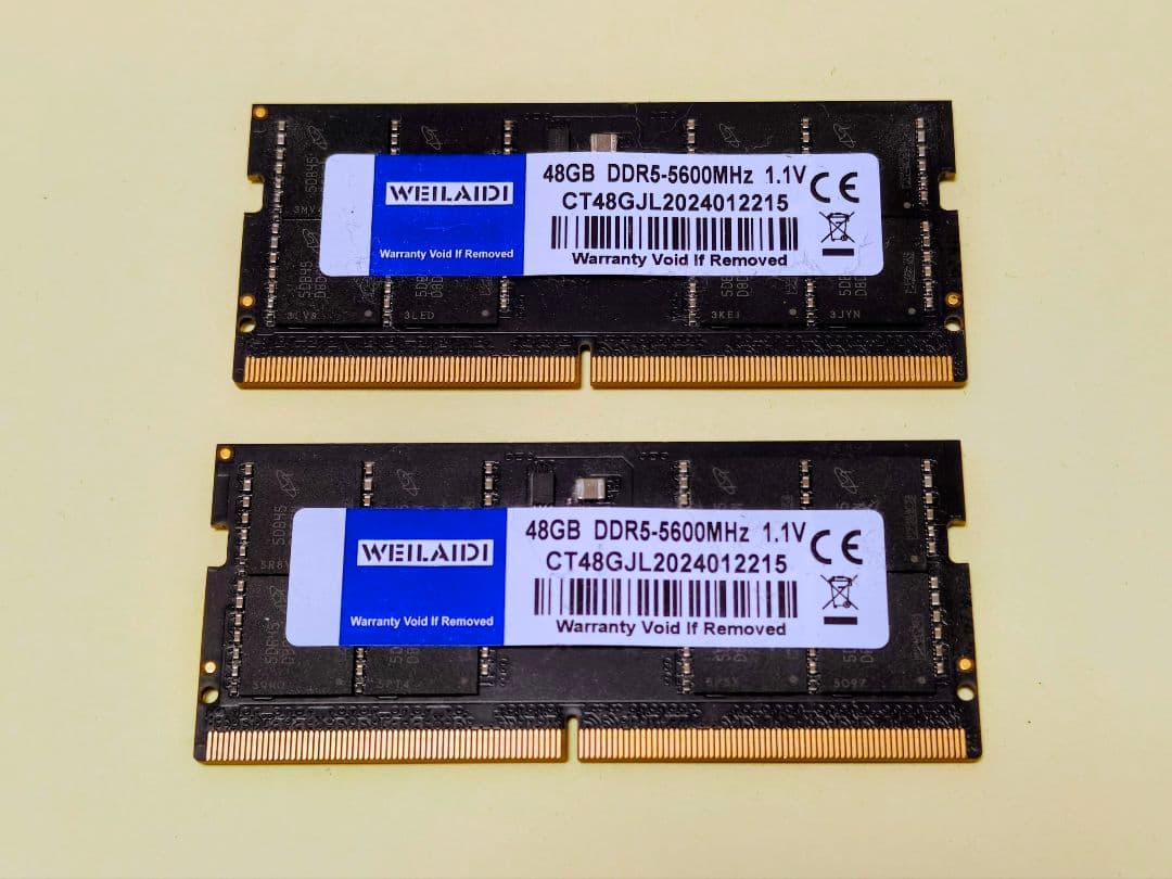 メモリー Micron DDR5 SODIMM 5600Mhz 96GB