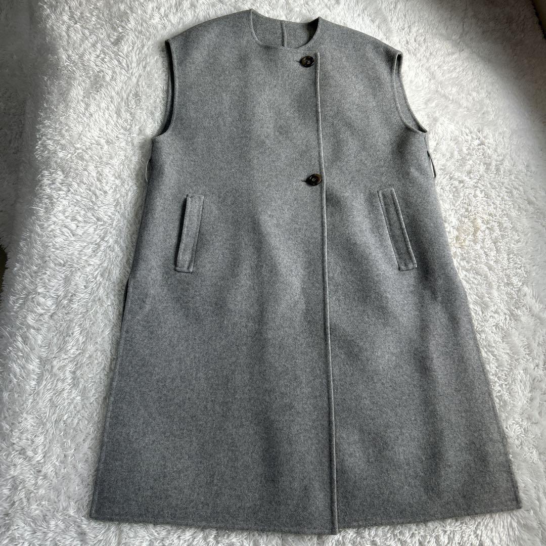 【美品】23区 ウールリバー ジレ　グレー