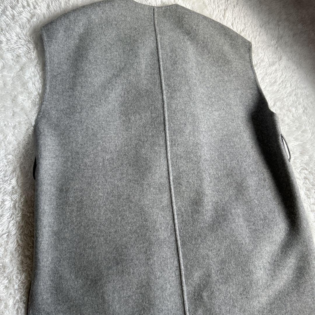 【美品】23区 ウールリバー ジレ　グレー