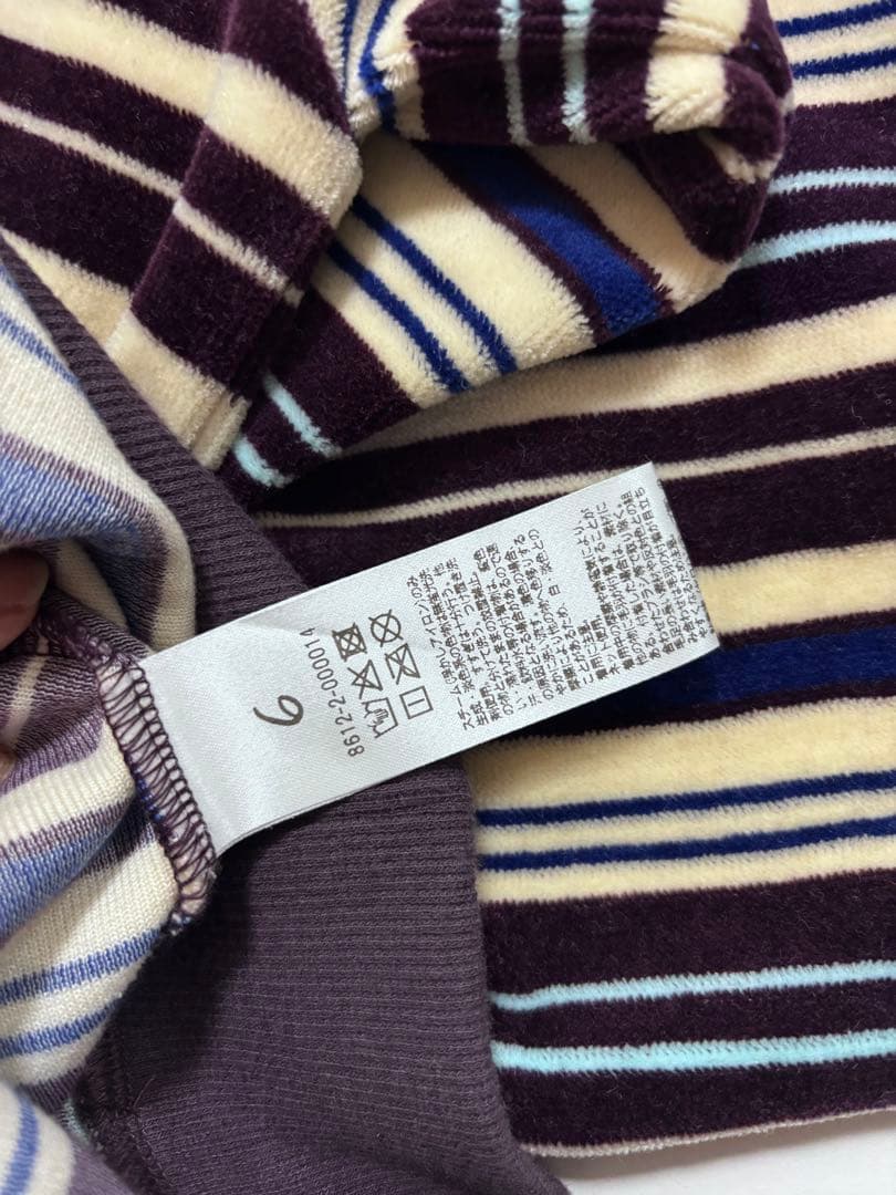 ＜6(ROKU)＞ベロア ボーダー ポロシャツ 完売