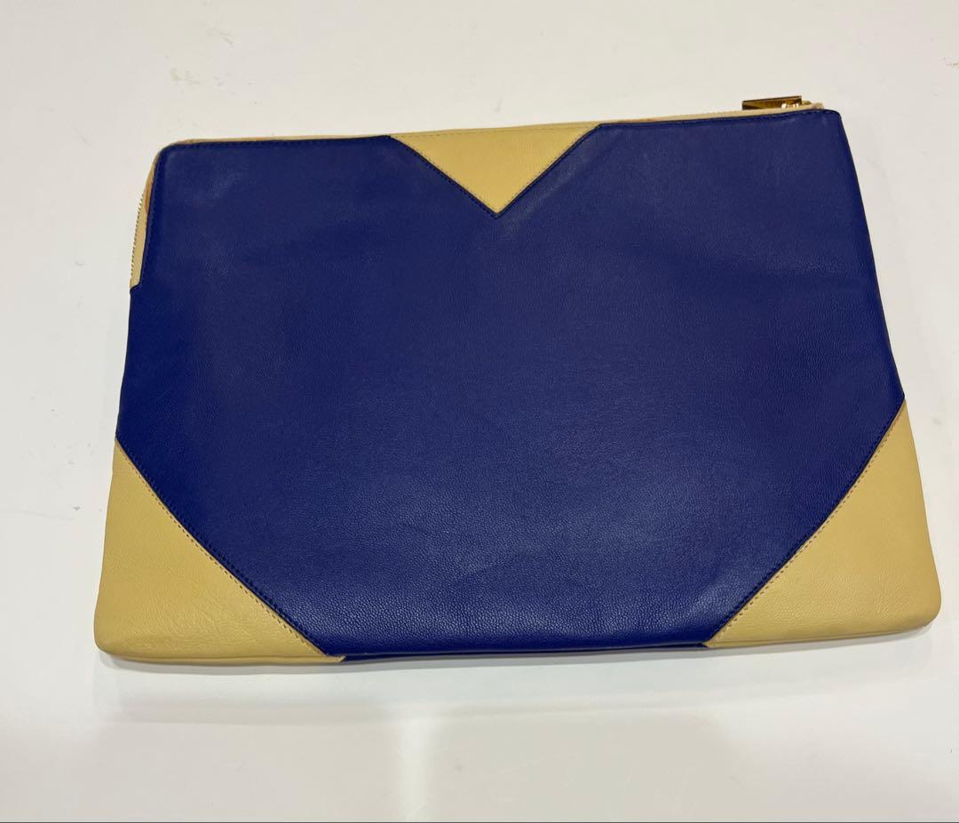 セリーヌ☆クラッチバッグ　セカンドバッグ　革　アクセサリーポーチ　バイカラー