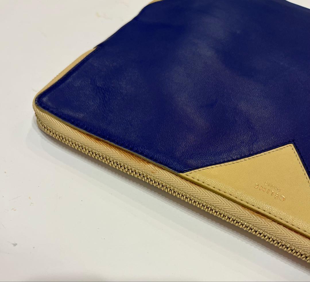 セリーヌ☆クラッチバッグ　セカンドバッグ　革　アクセサリーポーチ　バイカラー