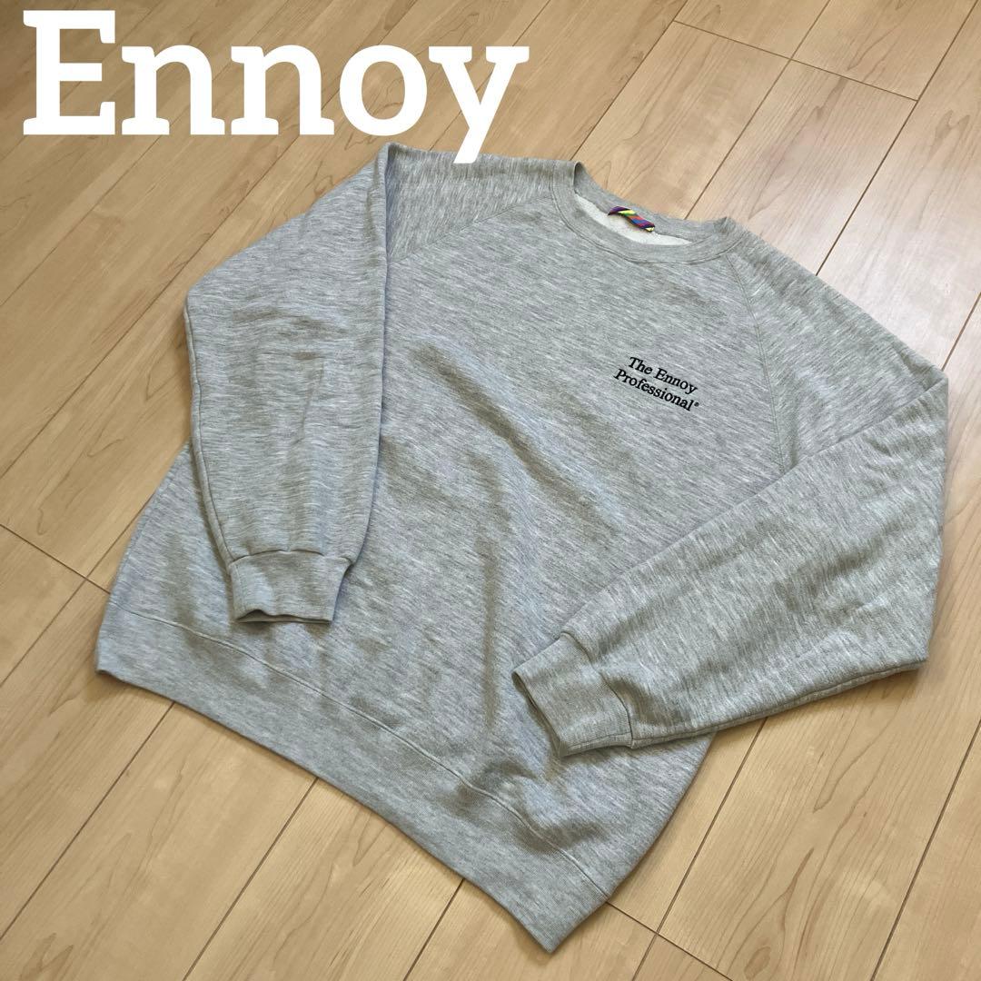 ennoy スウェットトレーナー　グレー　刺繍　L