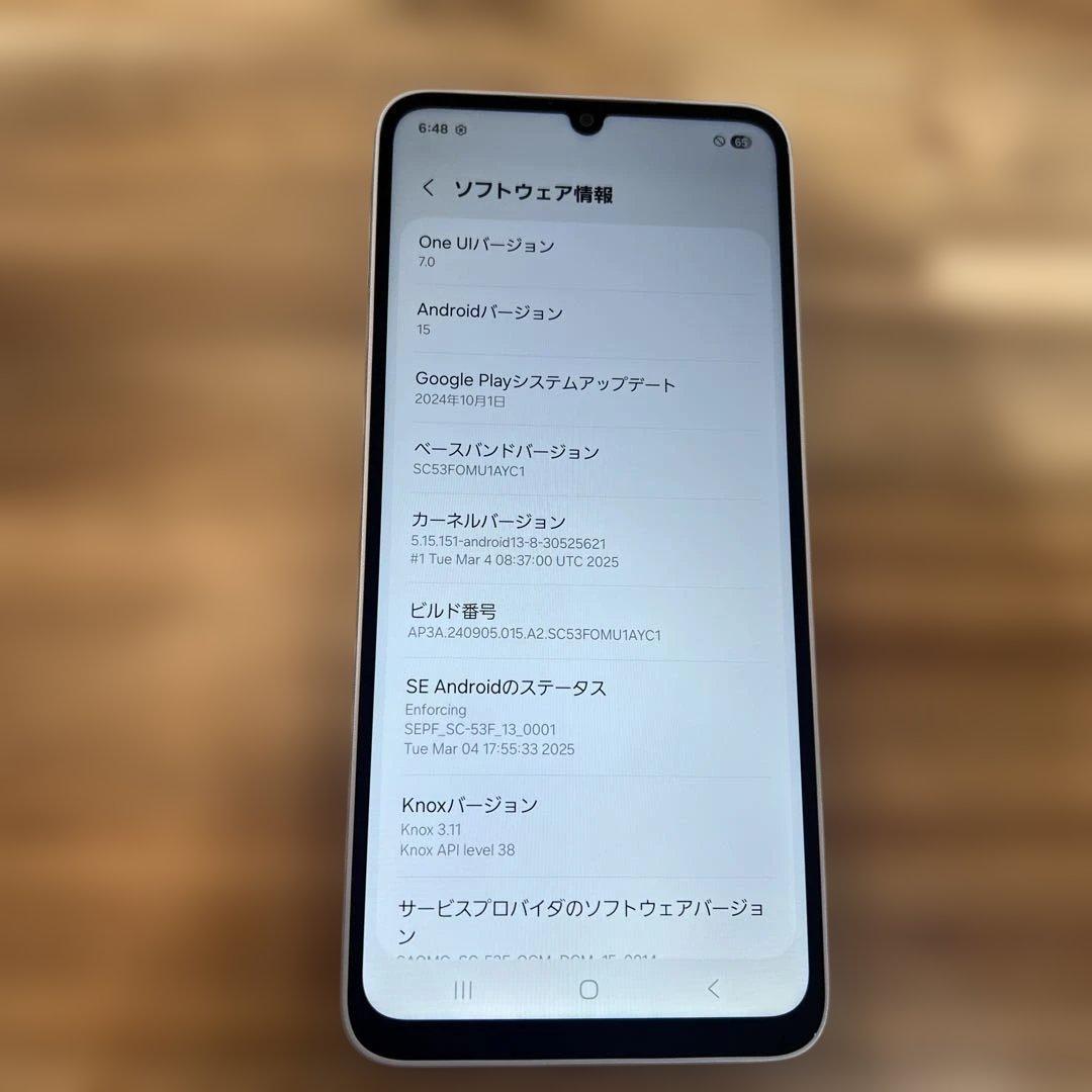 K1434美品ドコモ　SIMフリー Galaxy A25 5G SC-53F