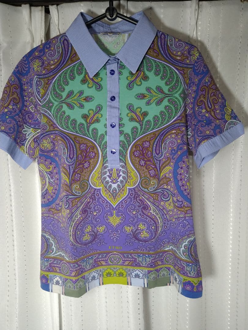 ETROペイズリー柄 半袖ポロシャツ