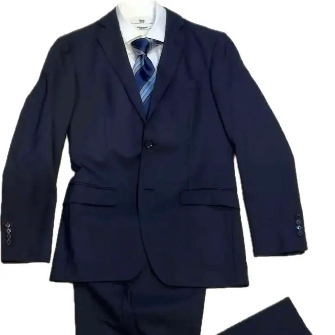 トゥモローランド　スーツ（美品、ネイビー、サイズ42、ウール100%）