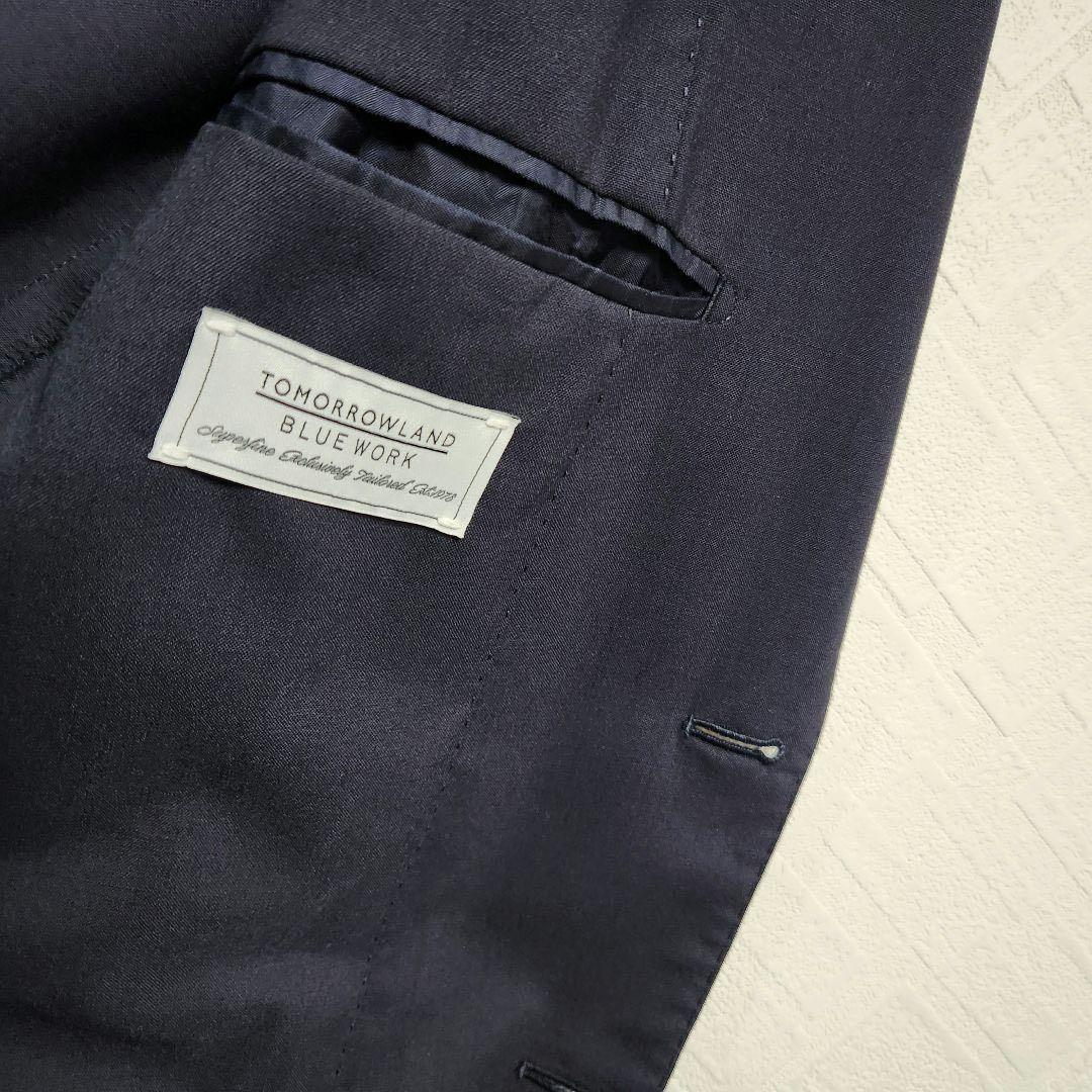 トゥモローランド　スーツ（美品、ネイビー、サイズ42、ウール100%）