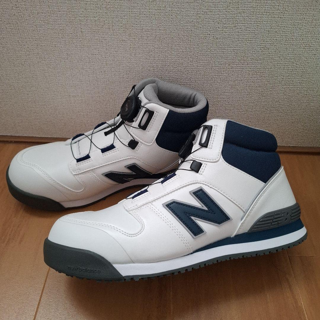 New Balance 安全靴 ホワイト/ネイビー