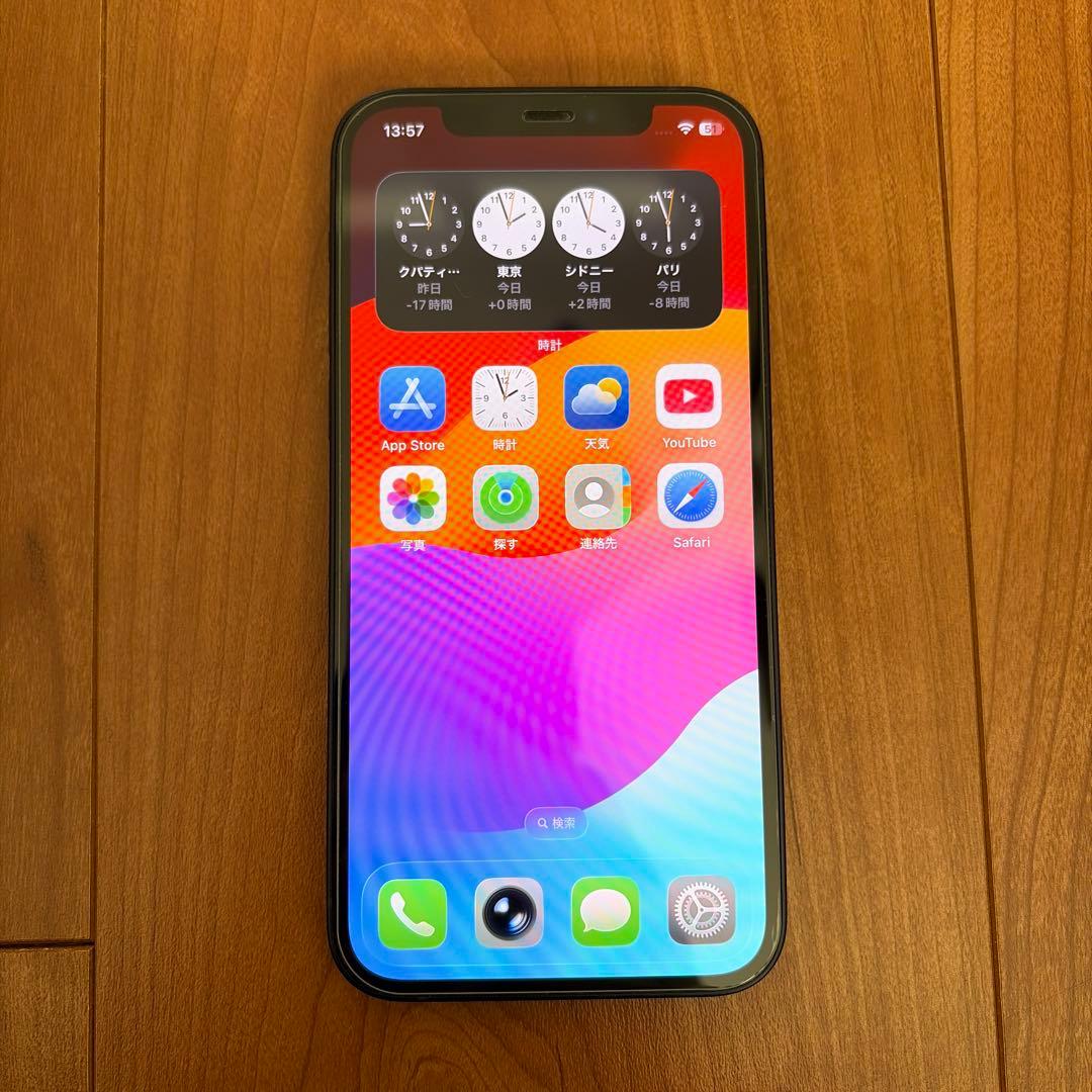 ★美品☆香港版iPhone12 ブラック128GB デュアルSシャッター音なし