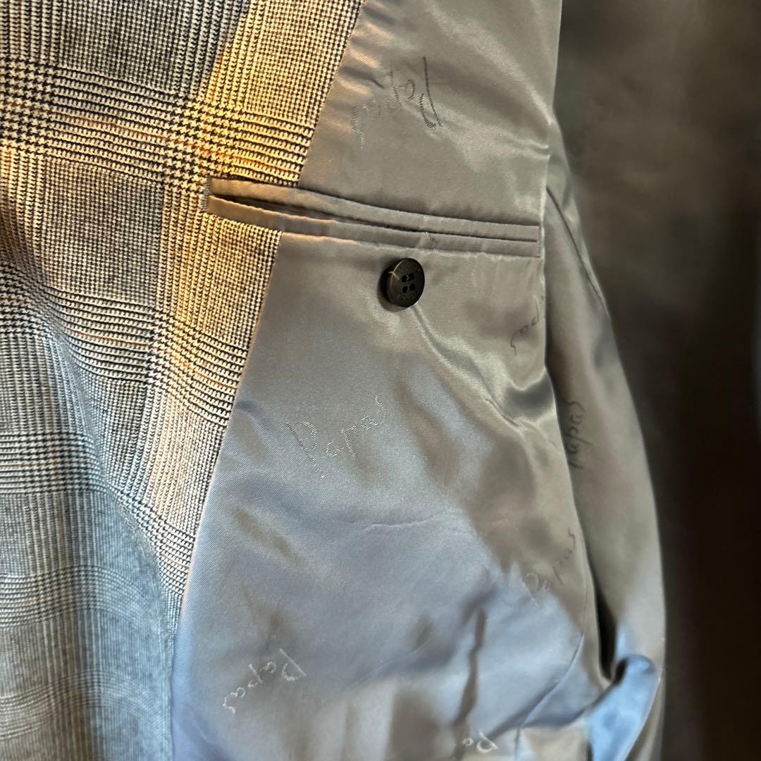 P. SPORTS グレー チェック柄 テーラードジャケット