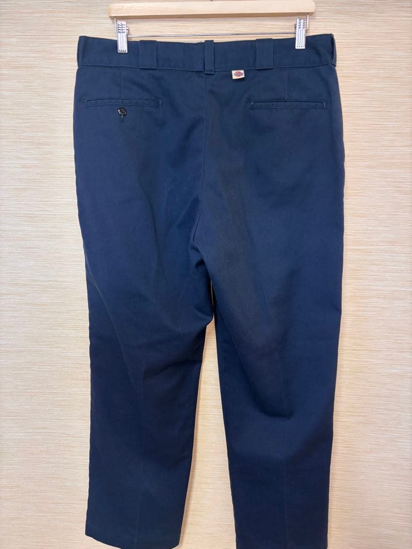70s USA製　Dickies　チビタグ　ワークパンツ　ネイビー　タロン