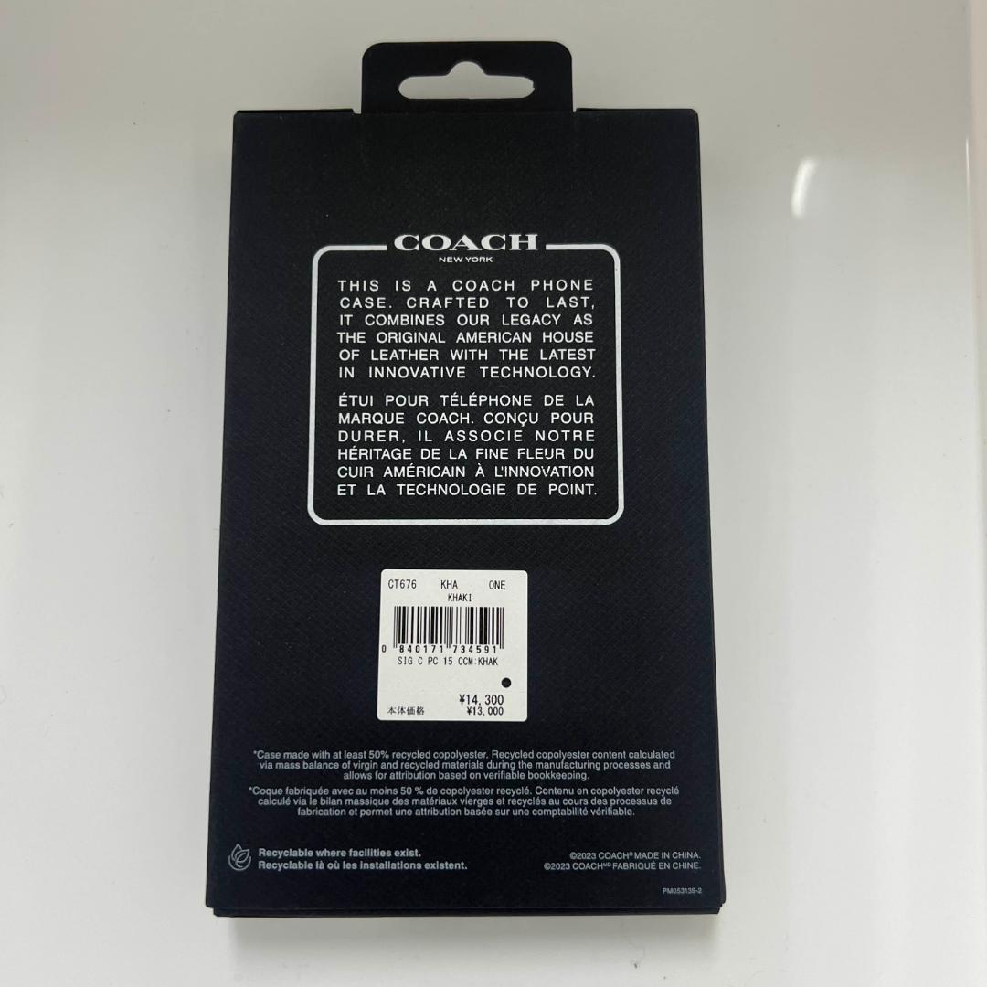 ◆新品◆ COACH IPHONE 15 ケース CO-415