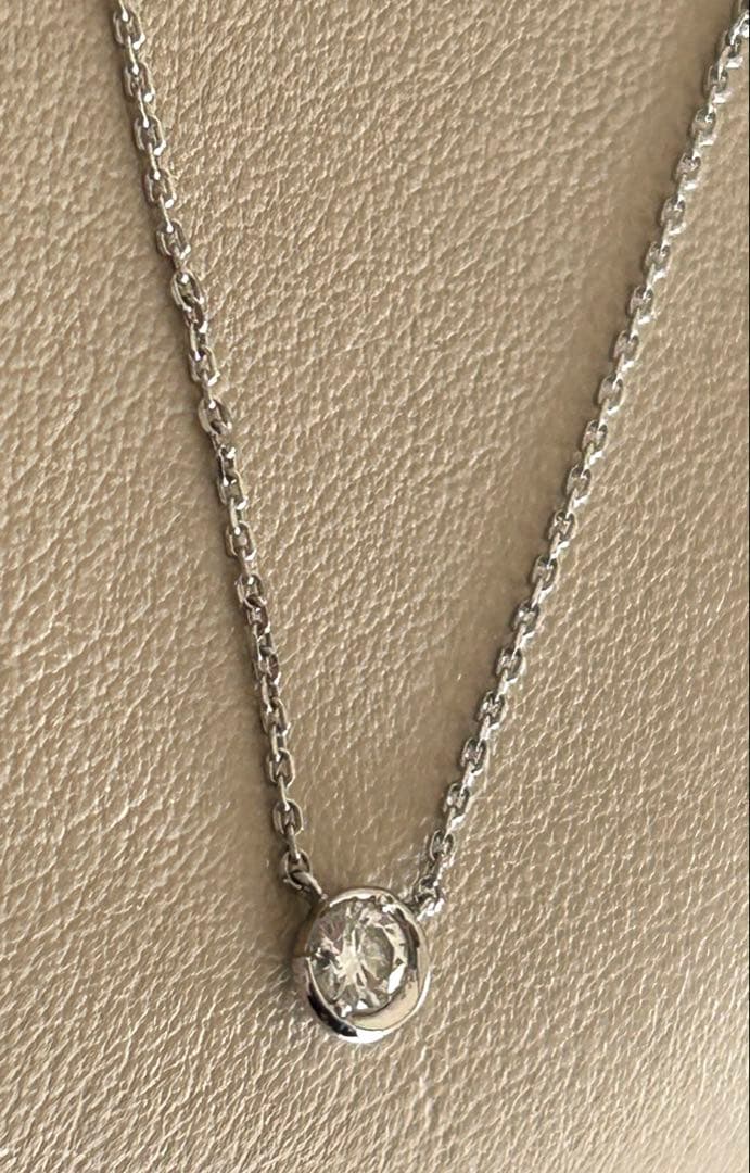 スタージュエリー　ムーンセッティング　ダイヤ0.1ct ネックレス　PT950