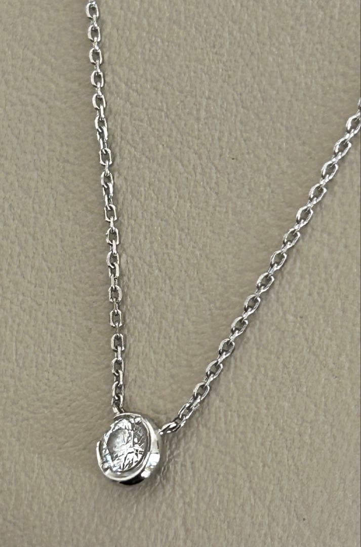 スタージュエリー　ムーンセッティング　ダイヤ0.1ct ネックレス　PT950