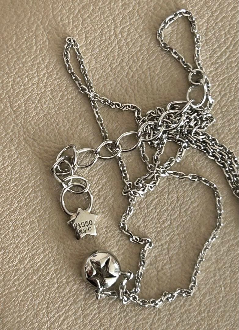 スタージュエリー　ムーンセッティング　ダイヤ0.1ct ネックレス　PT950