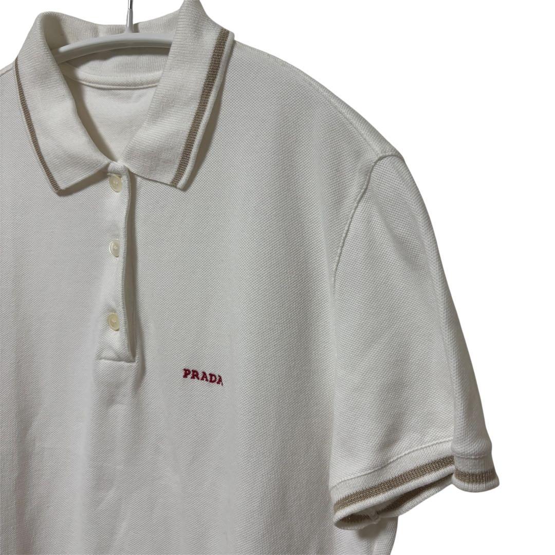 PRADA プラダ　ポロシャツ　レディース　半袖　ホワイト