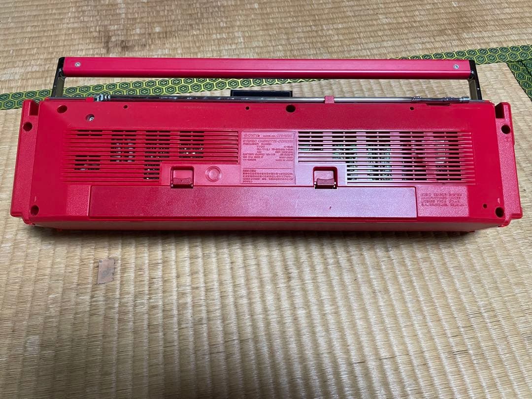 終わりますよ‼️ 超貴重❗️奇跡‼️SONY CFS-W80 昭和レトロ ラジカセ　赤