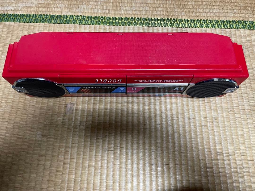 終わりますよ‼️ 超貴重❗️奇跡‼️SONY CFS-W80 昭和レトロ ラジカセ　赤