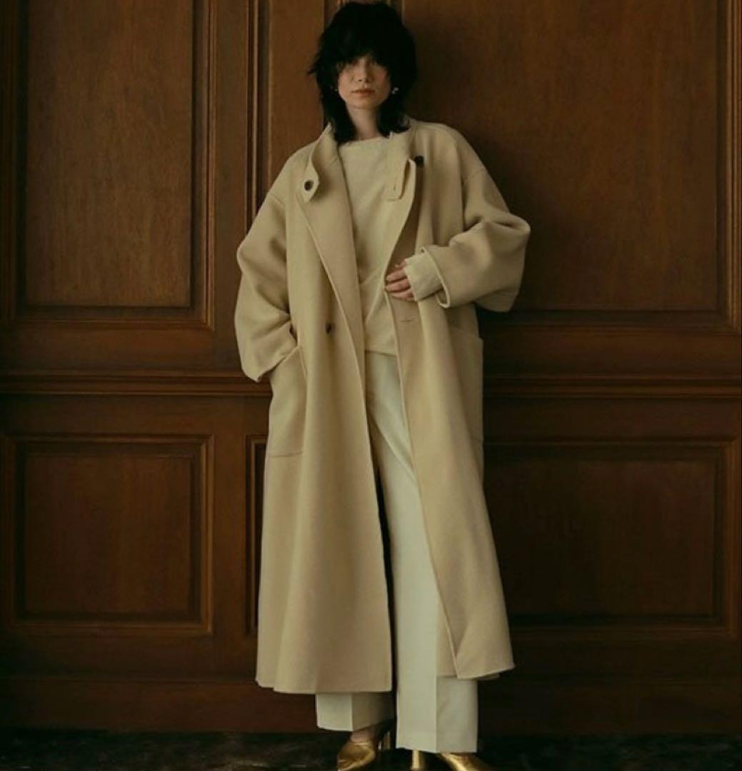 最終値下げetretokyo スタンドカラーリバーロングコート　新品未使用