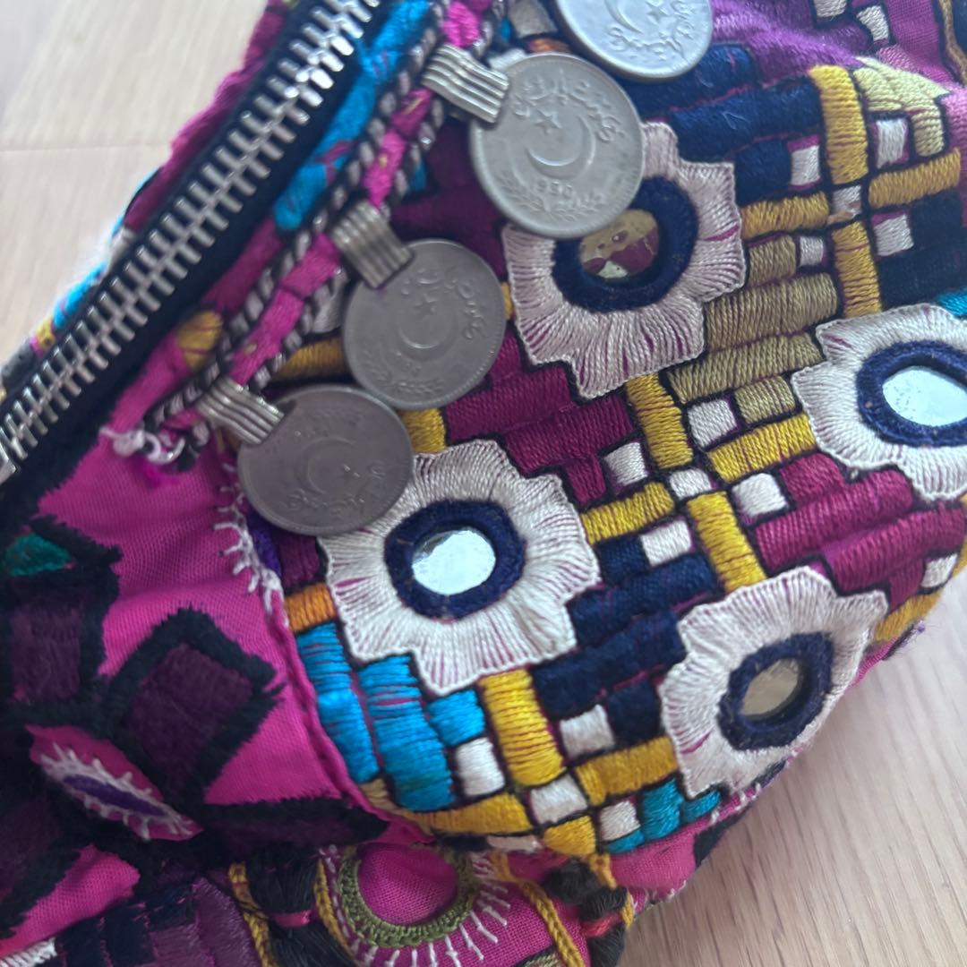 レア 刺繍 シモンカミールSimone Camille ウェストポーチ バッグ