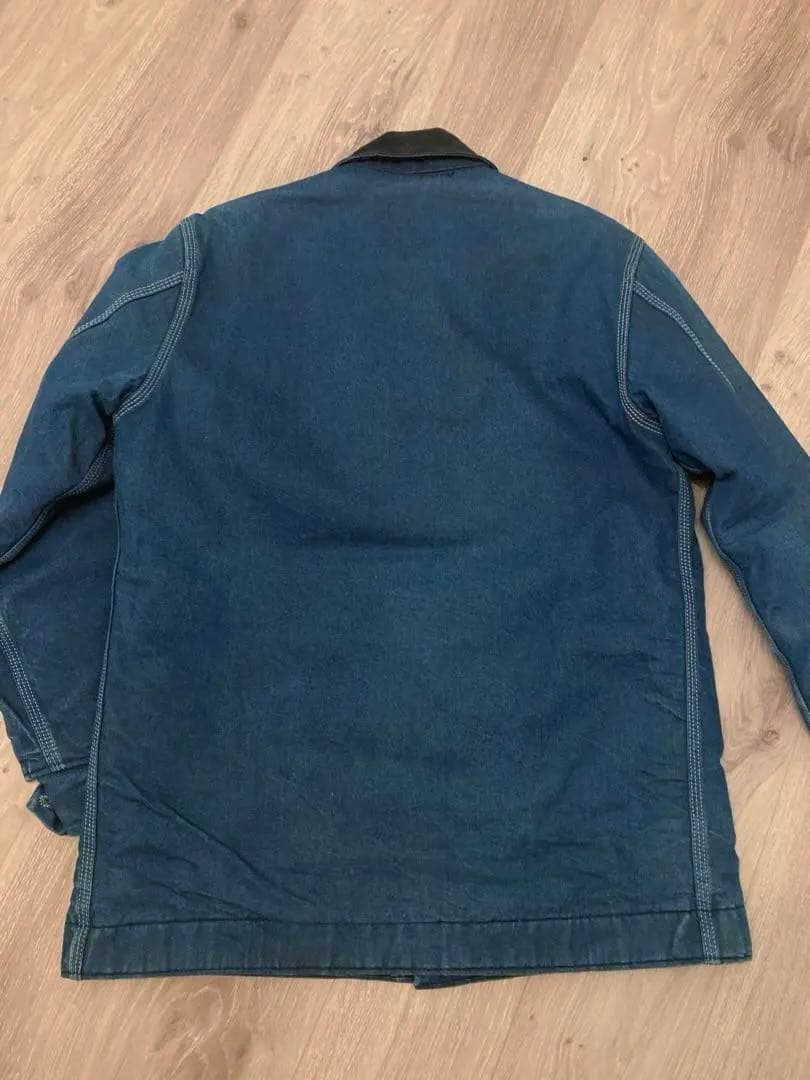 60s USA製　Sears デニムカバーオール　襟コーデュロイ　裏ブランケット