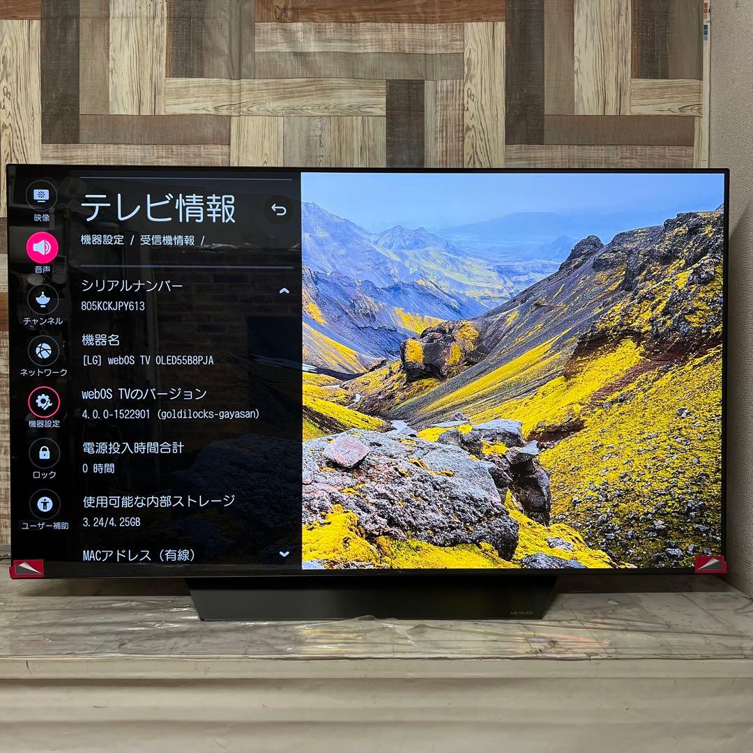 のんさん専用展示アウトレット品全国送料込LG55型有機ELテレビテレビ動画視聴可