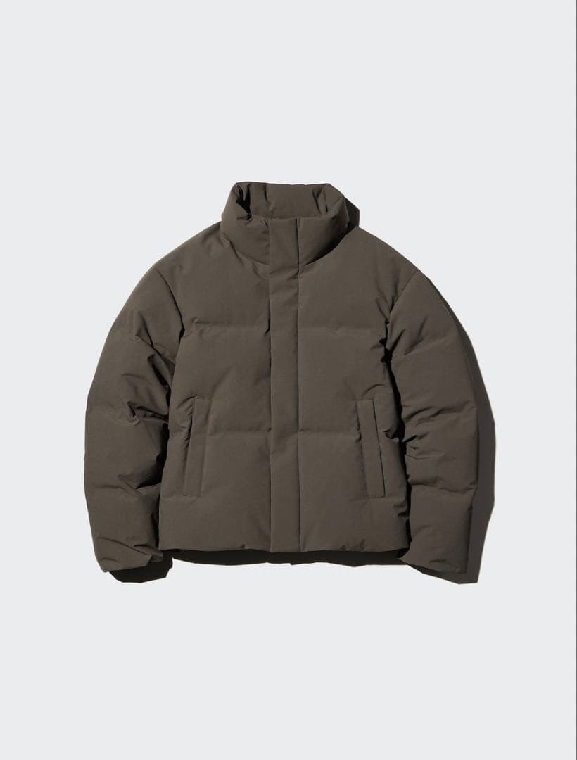 ユニクロ　シームレスダウンジャケット　L ダークブラウン