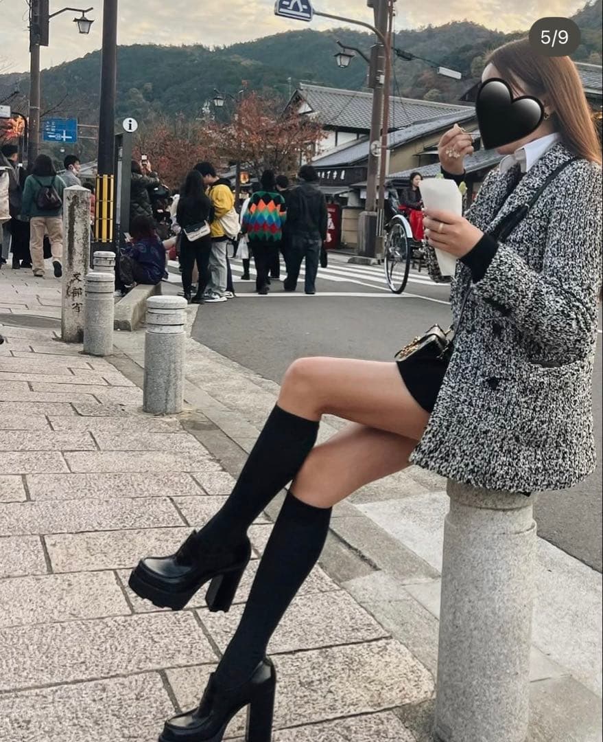 shellerシェリエツイードテーラードジャケット