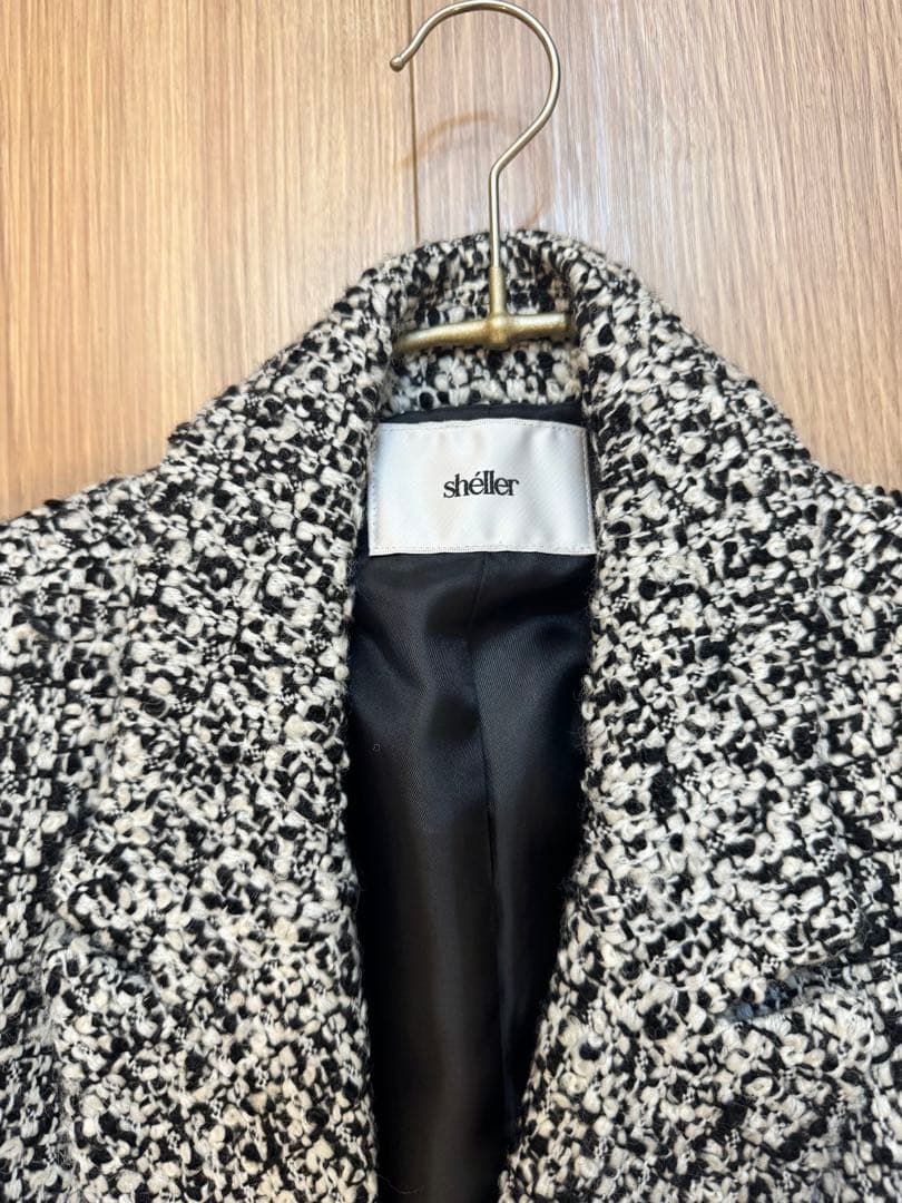 shellerシェリエツイードテーラードジャケット