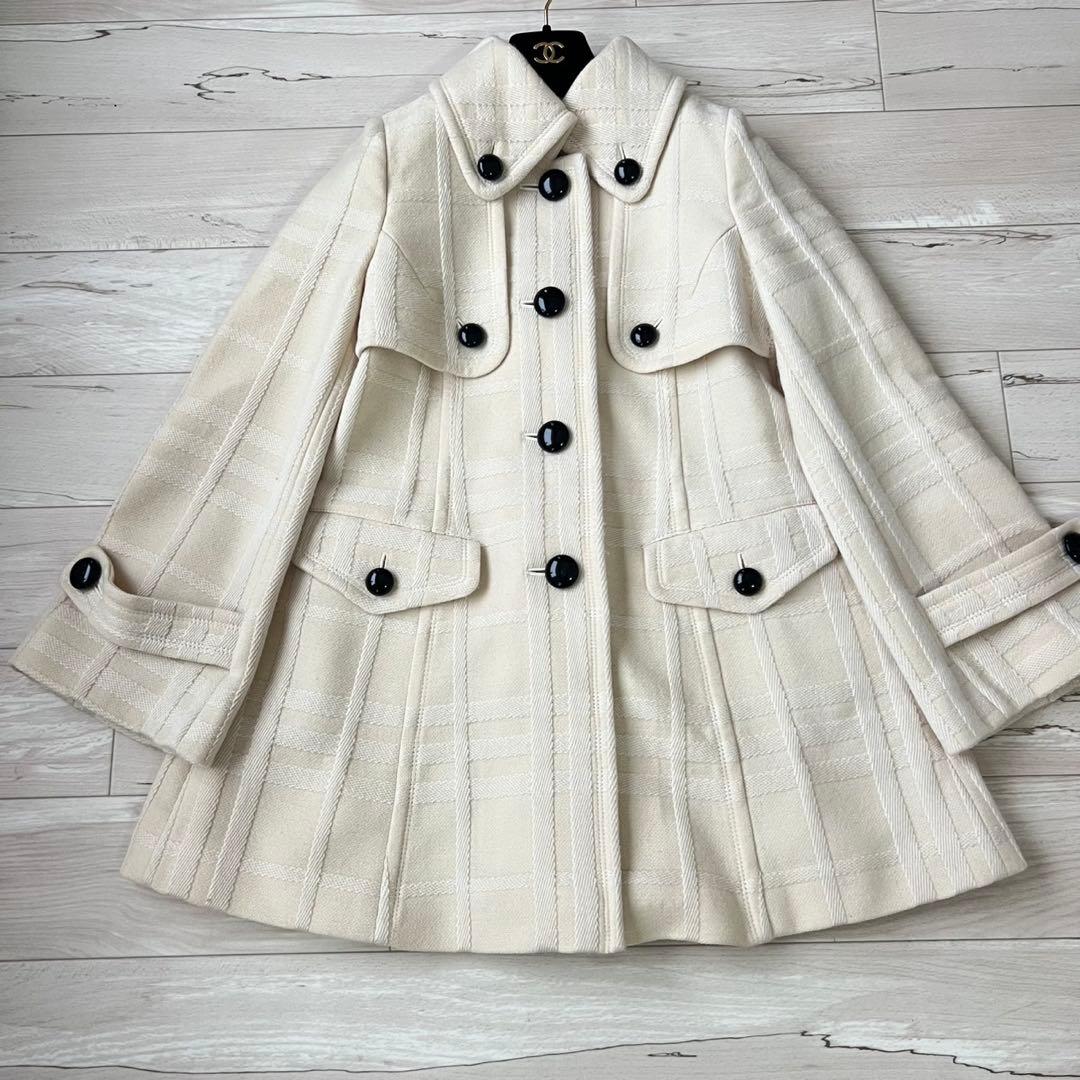 BURBERRY BLUE LABEL ロングコート　シャドーチェック　Aライン