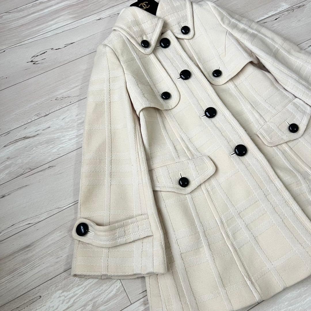 BURBERRY BLUE LABEL ロングコート　シャドーチェック　Aライン