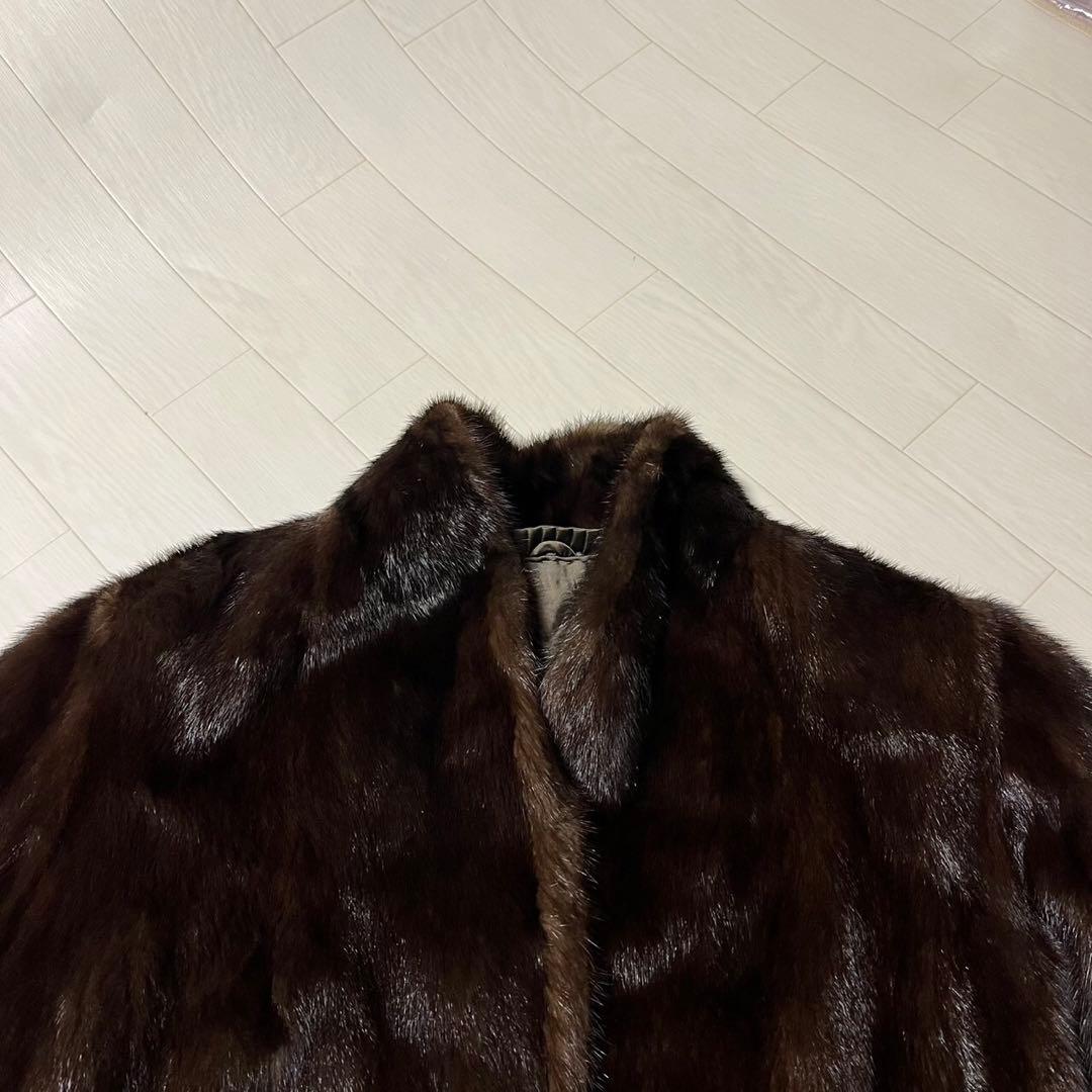 サガミンク 毛皮 ジャケット コート 13 高級 着丈75cm
