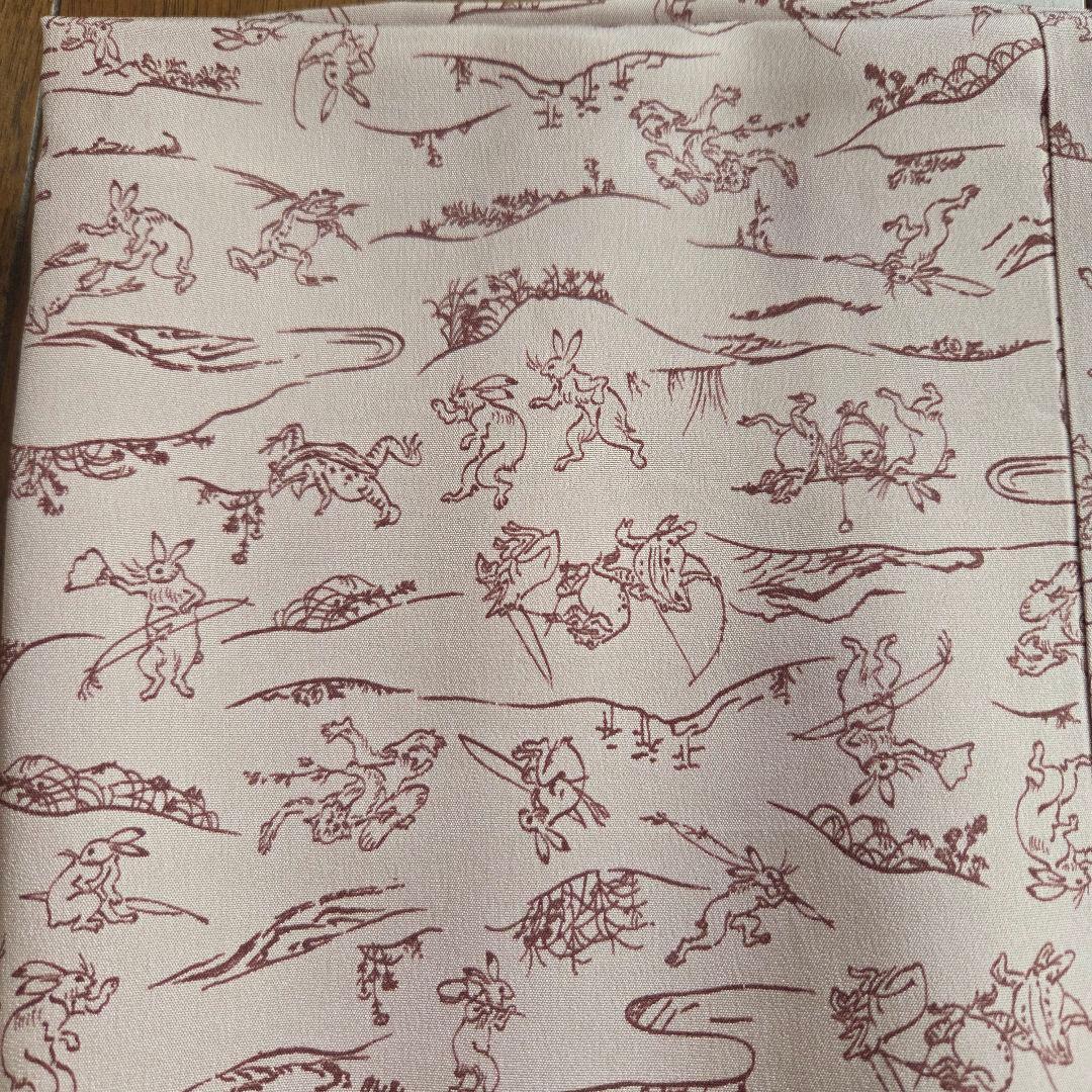 新品未使用 仕付け糸付き 長襦袢 正絹 鳥獣戯画 お仕立て