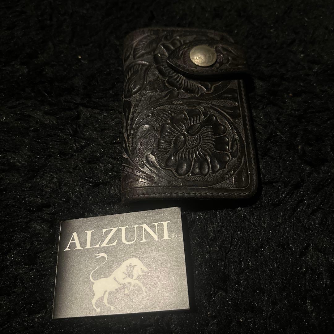 ALZUNI ブラックレザー 名刺入れ