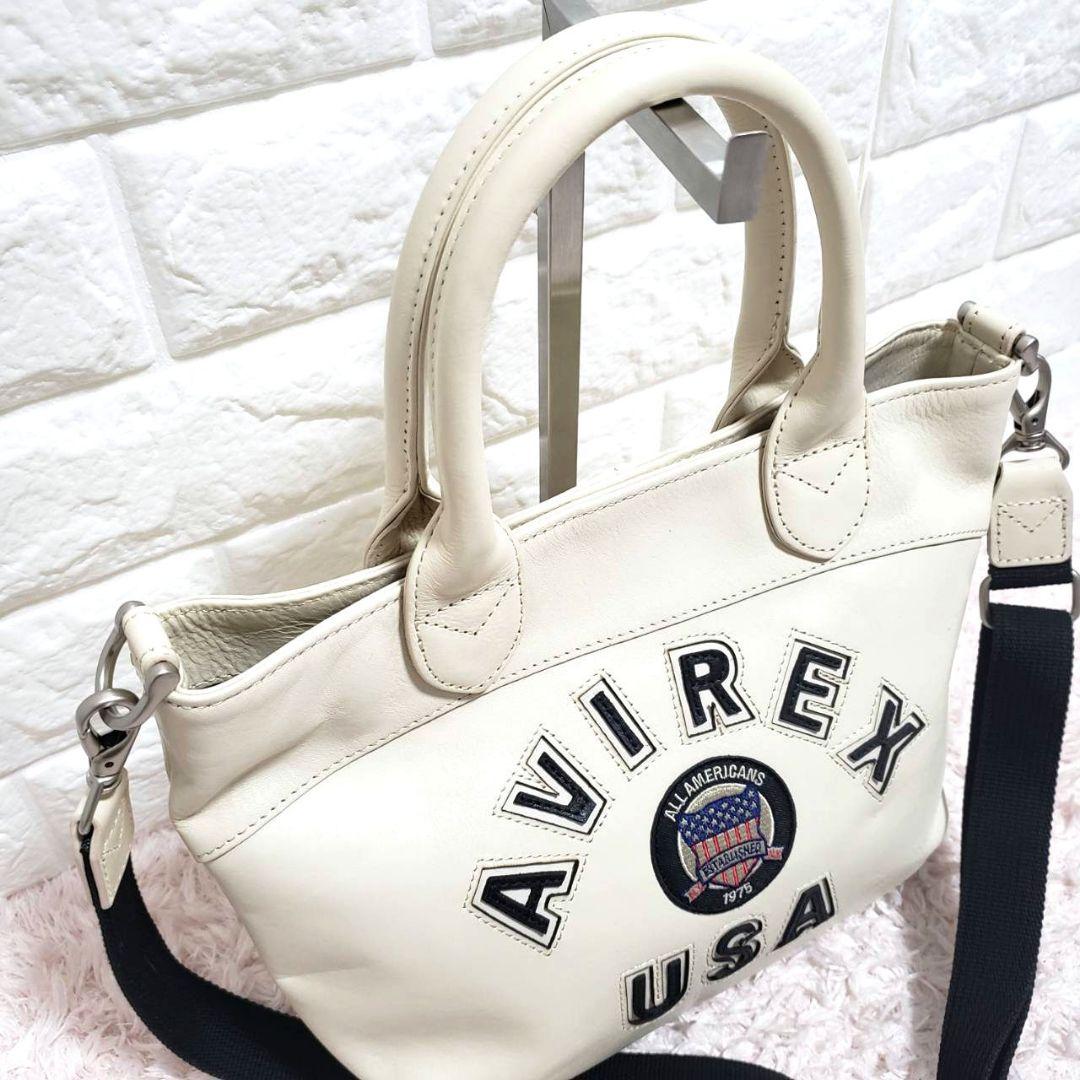 美品希少 AVIREX アヴィレックス ミニ 2way ショルダーハンドバッグ