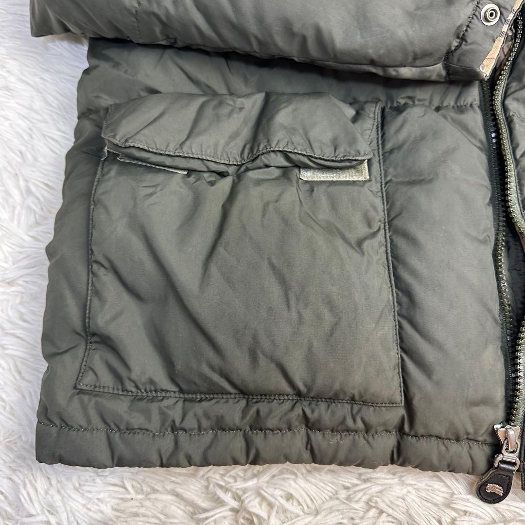 凪 様用美品 バーバリー オリーブグリーン ダウンジャケット ノバチェック柄