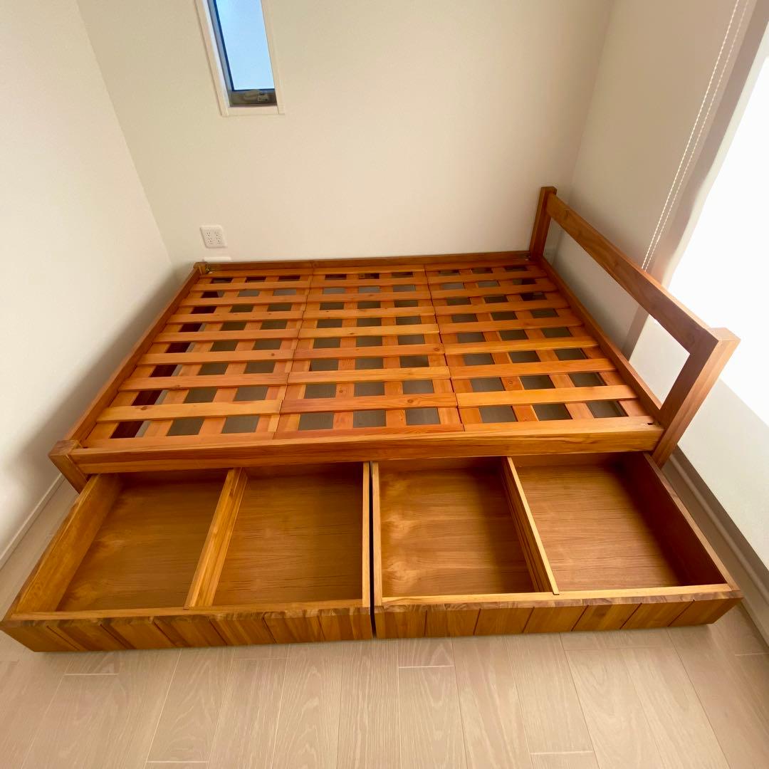 jama730 　unico ウニコ　木製ダブルベッドフレーム