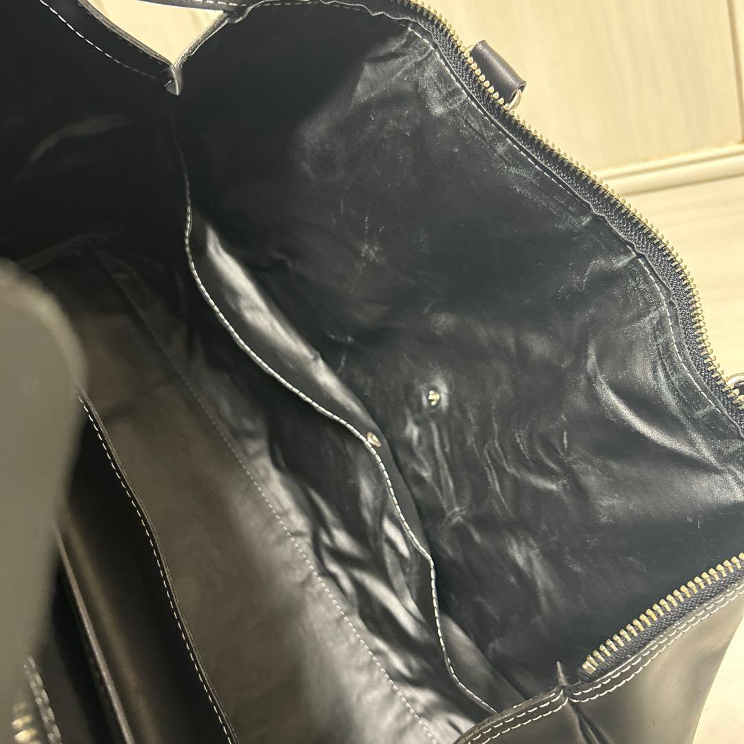 極美品ALAN FLUSSERオールレザーボストンバッグ アランフラッサー黒鍵付