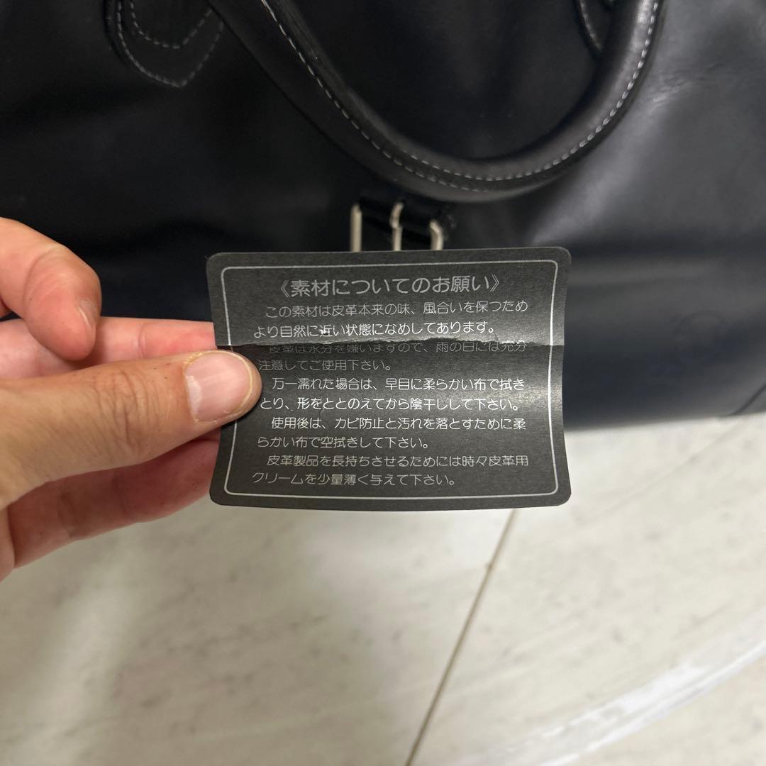 極美品ALAN FLUSSERオールレザーボストンバッグ アランフラッサー黒鍵付