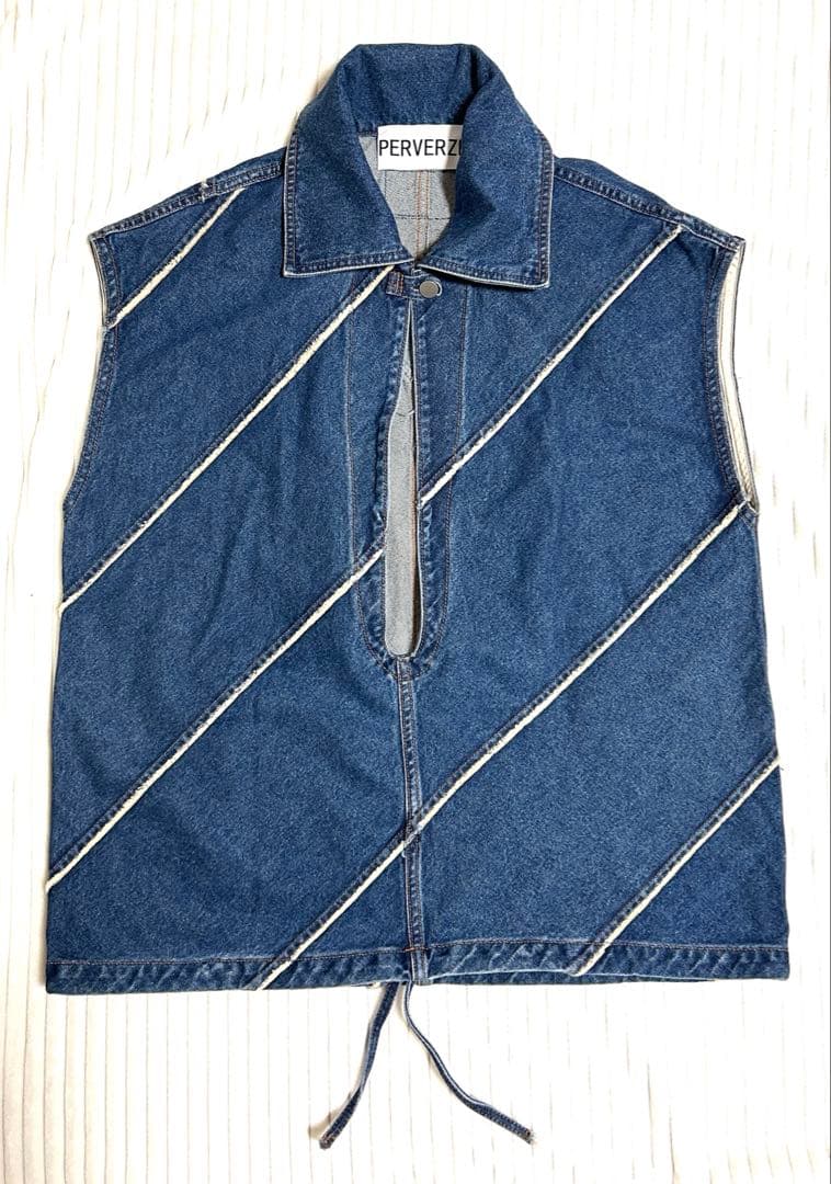 【新品未使用】PERVERZE パーバーズ　デニム　ベスト フリーサイズ