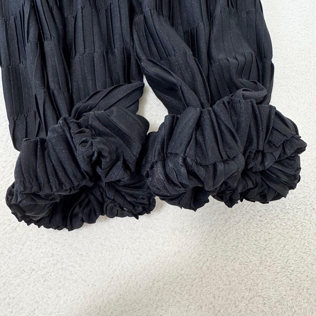 極美品✨ISSEY MIYAKE 銀タグ　プリーツ　ボトムス　ブラック